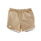 Khaki Retro Super Short With White Piping