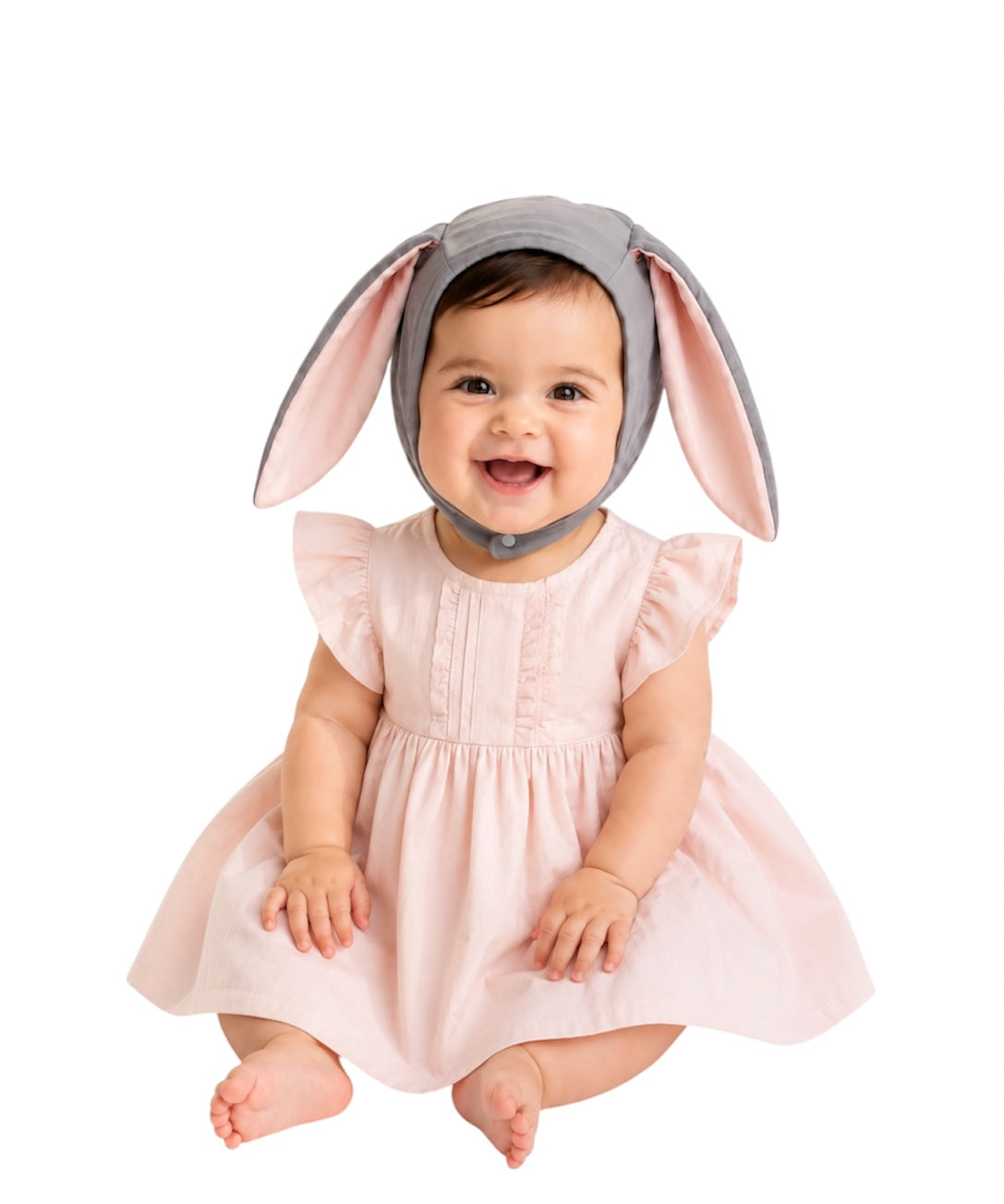 Band of the Wild Gray Bunny Bonnet