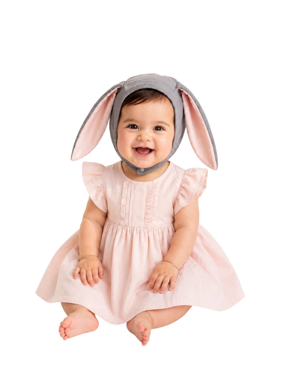 Band of the Wild Gray Bunny Bonnet