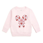 Sweet Wink Candy Cane Sequin Patch Sweatshirt