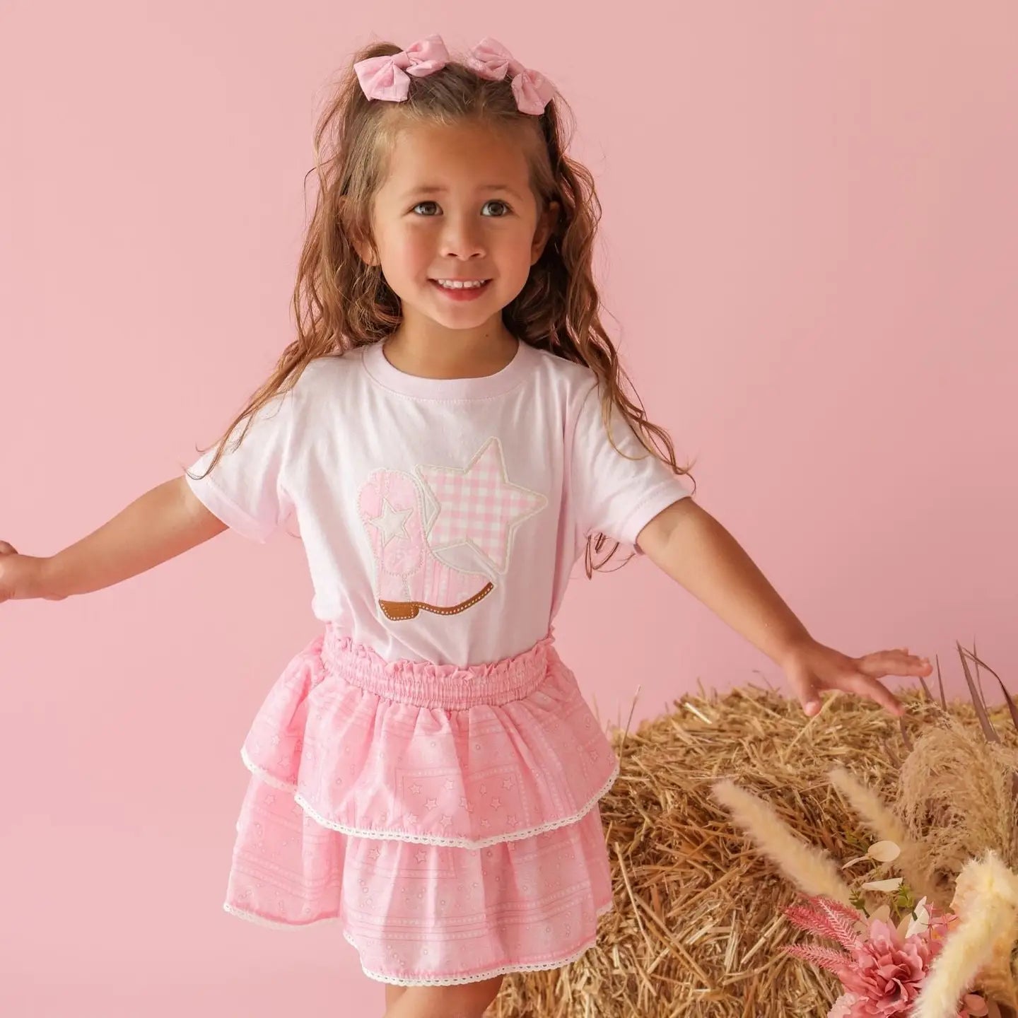 Sweet Wink Pink Bandana Western Skort