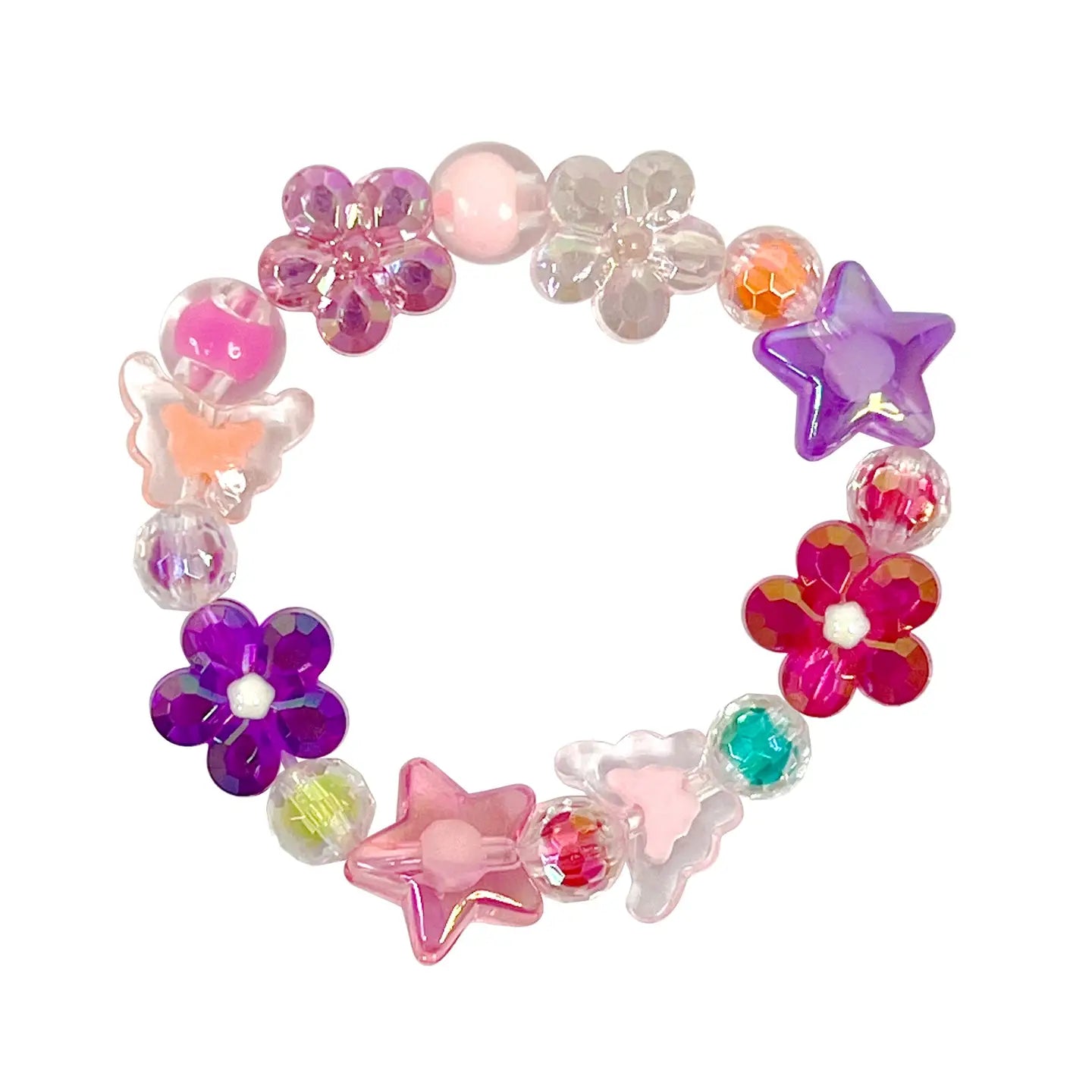 Pink Poppy Flower Bracelet