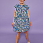 Charlotte Dress- Brookline Blossoms Blue