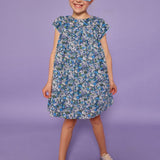 Charlotte Dress- Brookline Blossoms Blue
