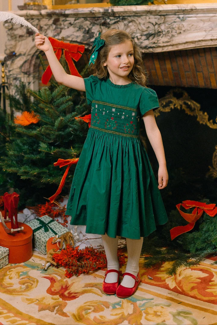 Antionette Paris Perla Green Smocked Dress
