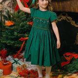Antionette Paris Perla Green Smocked Dress