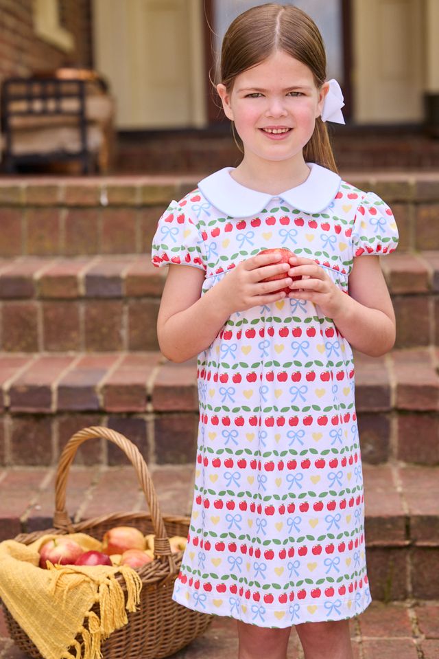 Little English Short Sleeve Evelyn Dress- Apples Days