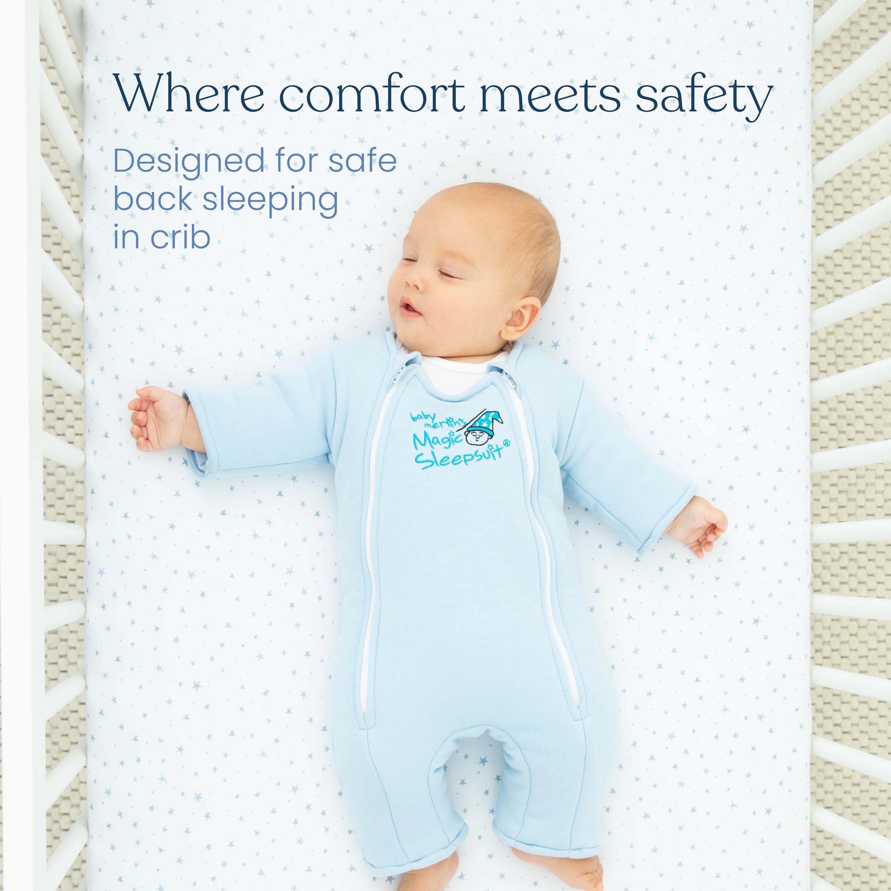 Baby Merlin's Magic Sleepsuit- Blue