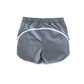 Gray Retro Super Short With White Piping