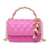 Zomi Gems Classic Link Chain Top Handle Handbag- Hot Pink