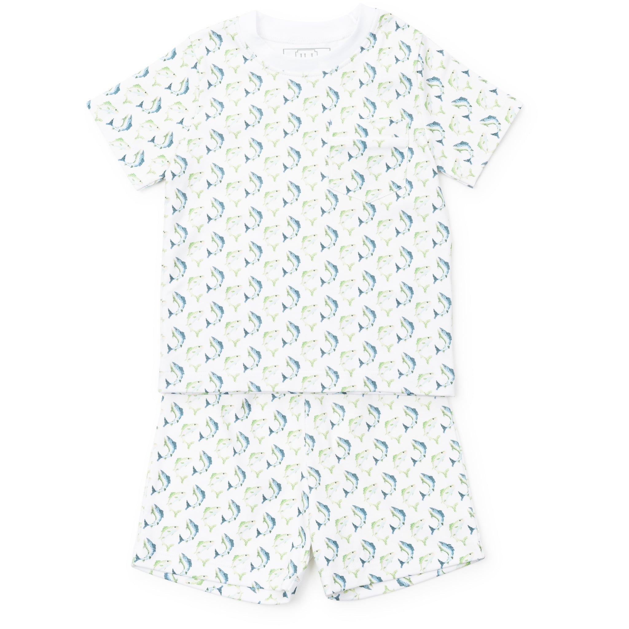 Lila and Hayes Charles Boys' Short Set - Jumping Trout