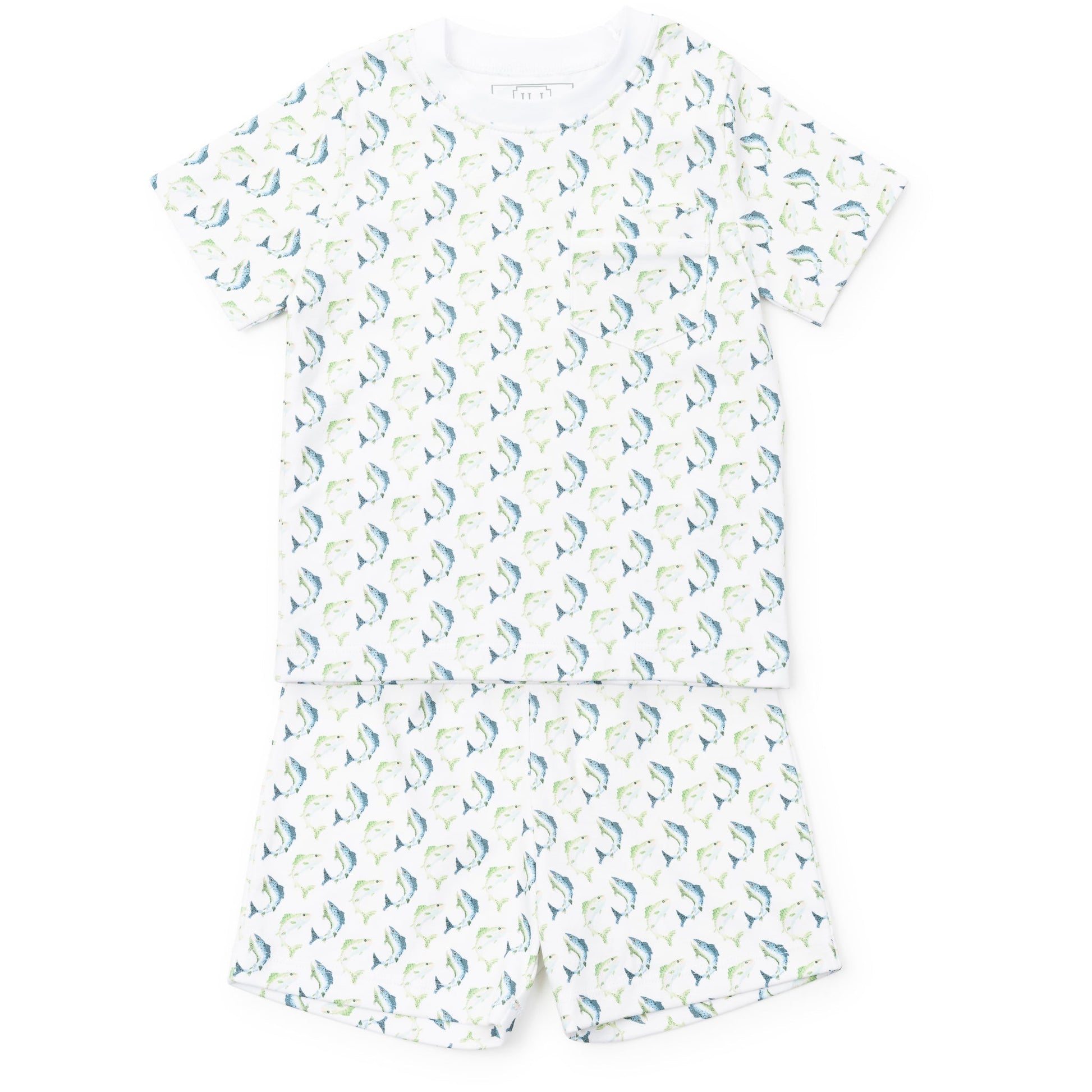 Lila and Hayes Charles Boys' Short Set - Jumping Trout