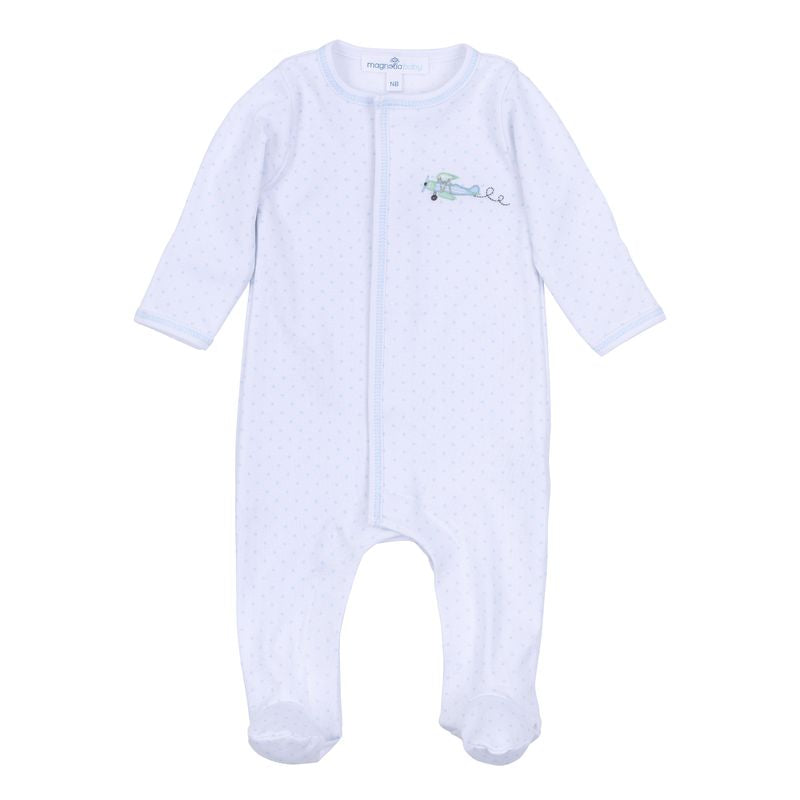 Magnolia Baby Take Flight Embroidered Footie