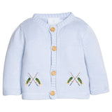 Little English Fishing Rod Crochet Cardigan