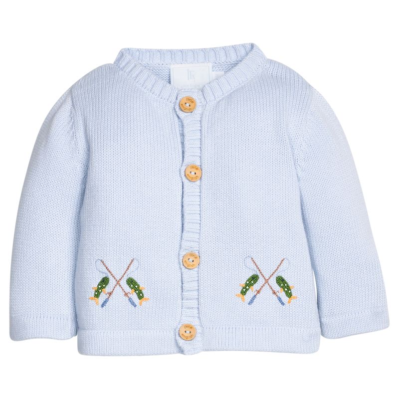 Little English Fishing Rod Crochet Cardigan