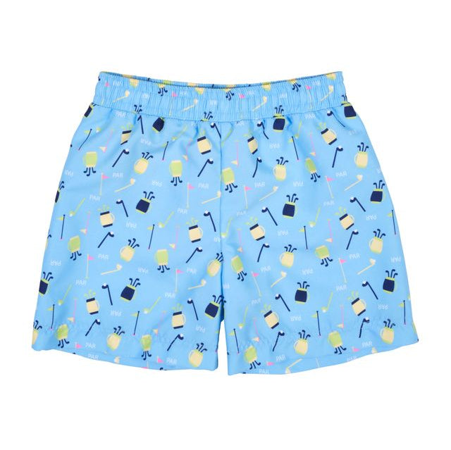 Florence Eiseman Golf Print Swim Trunk
