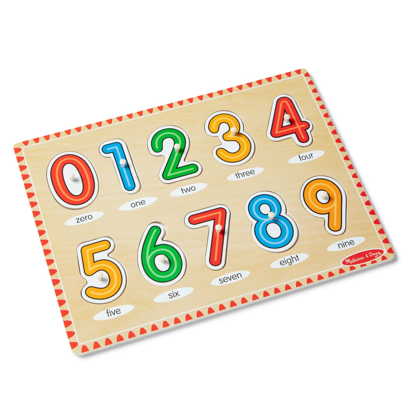 Melissa and Doug See-Inside Numbers Peg Puzzle - 10 pieces
