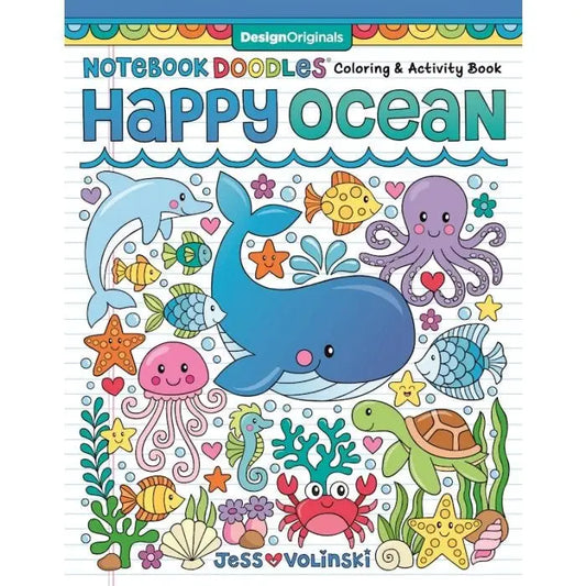 Coloring Book Notebook Doodles - Happy Ocean
