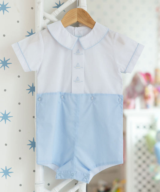 Blue and White Boats Bodysuit