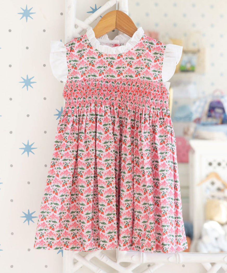 Love George Strawberry Embroidered Dress