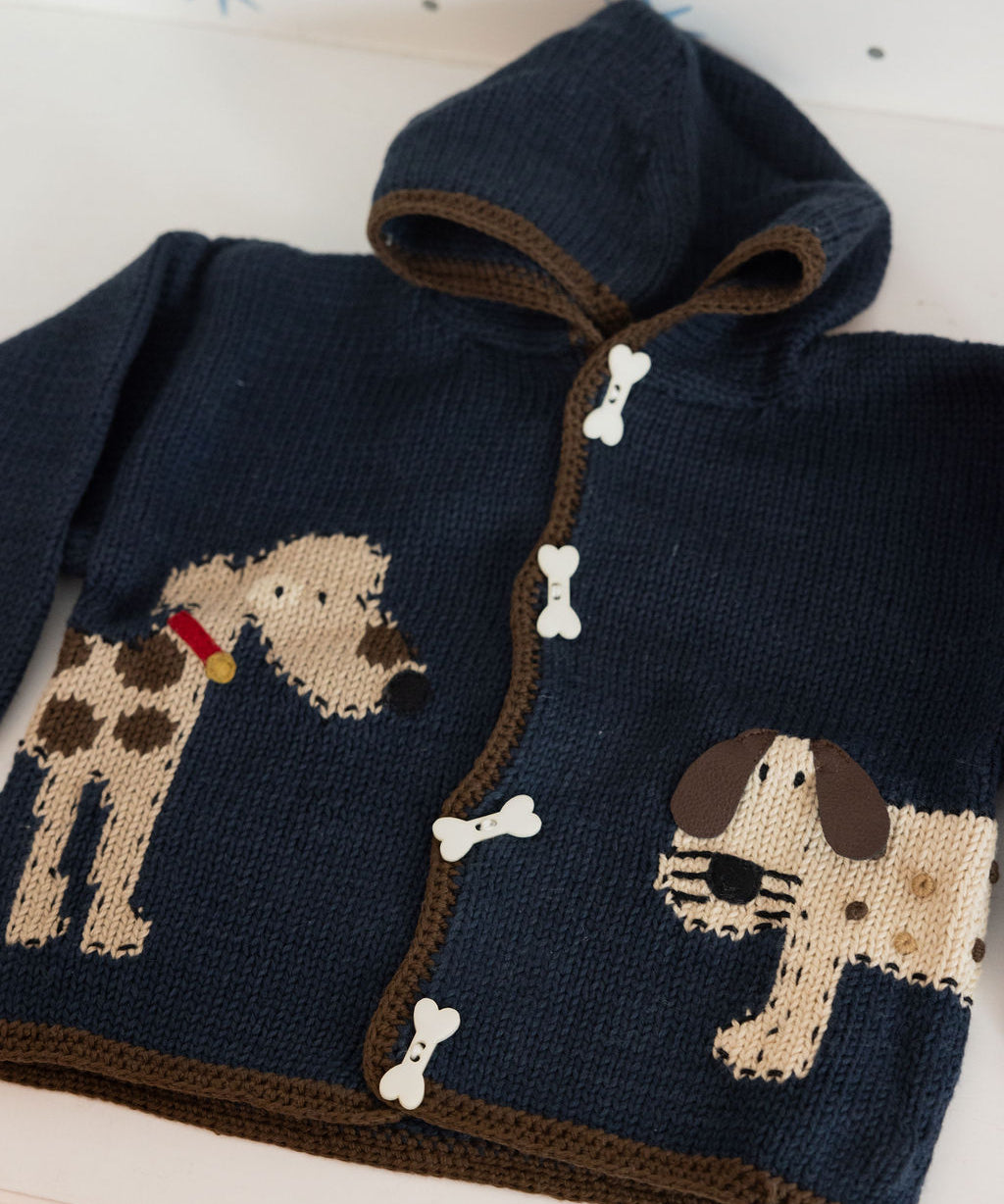 Woof Woof Hooded Knit Sweater
