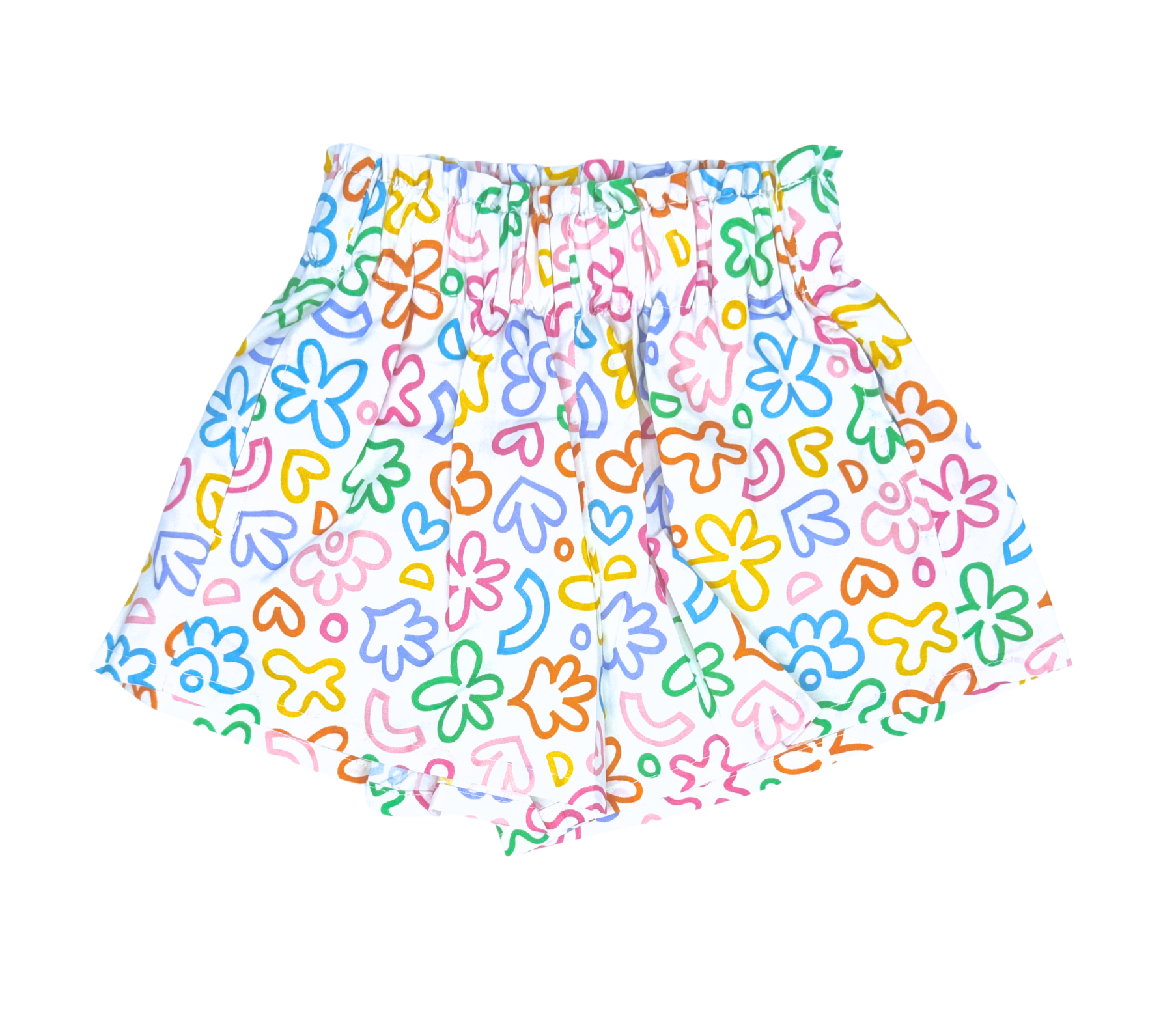 Nella June The Day Short in Rainbow Doodle