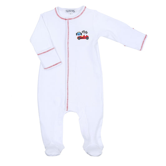 Magnolia Baby Grand Prix Embroidered Footie