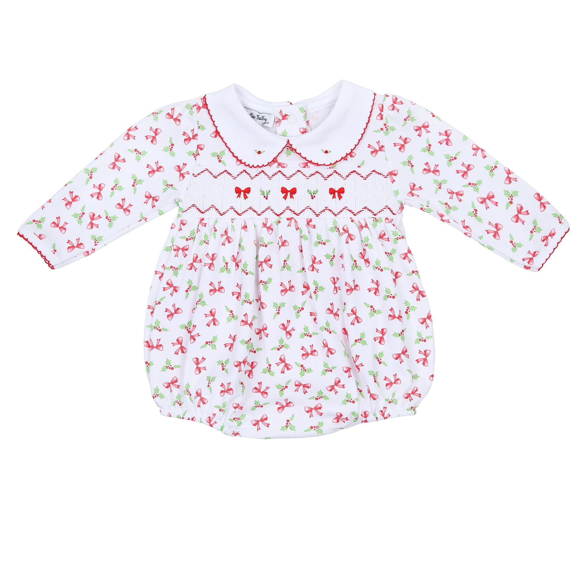 Magnolia Baby Chloe's Classics Smocked Collared Printed Bubble