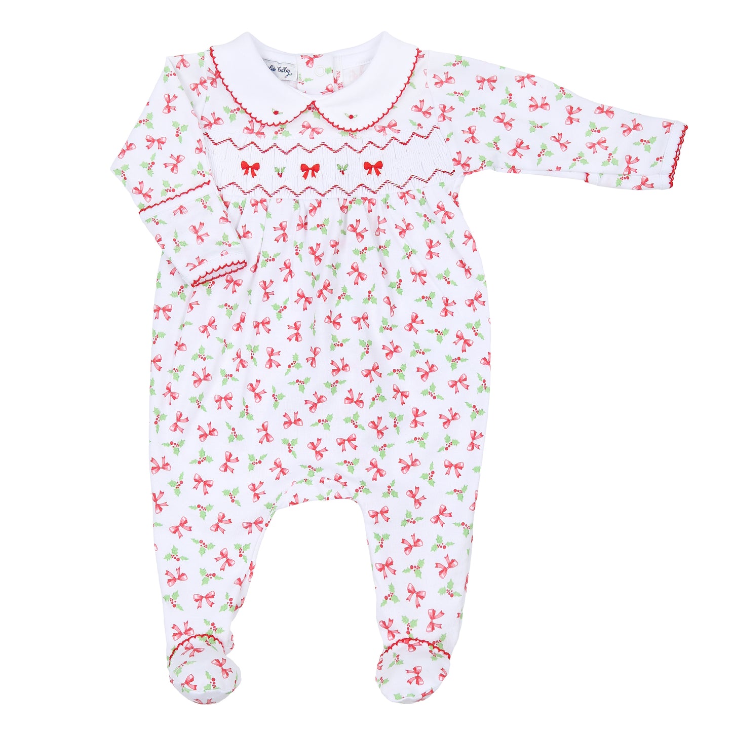 Magnolia Baby Chloe's Classics Smocked Collared Printed Footie