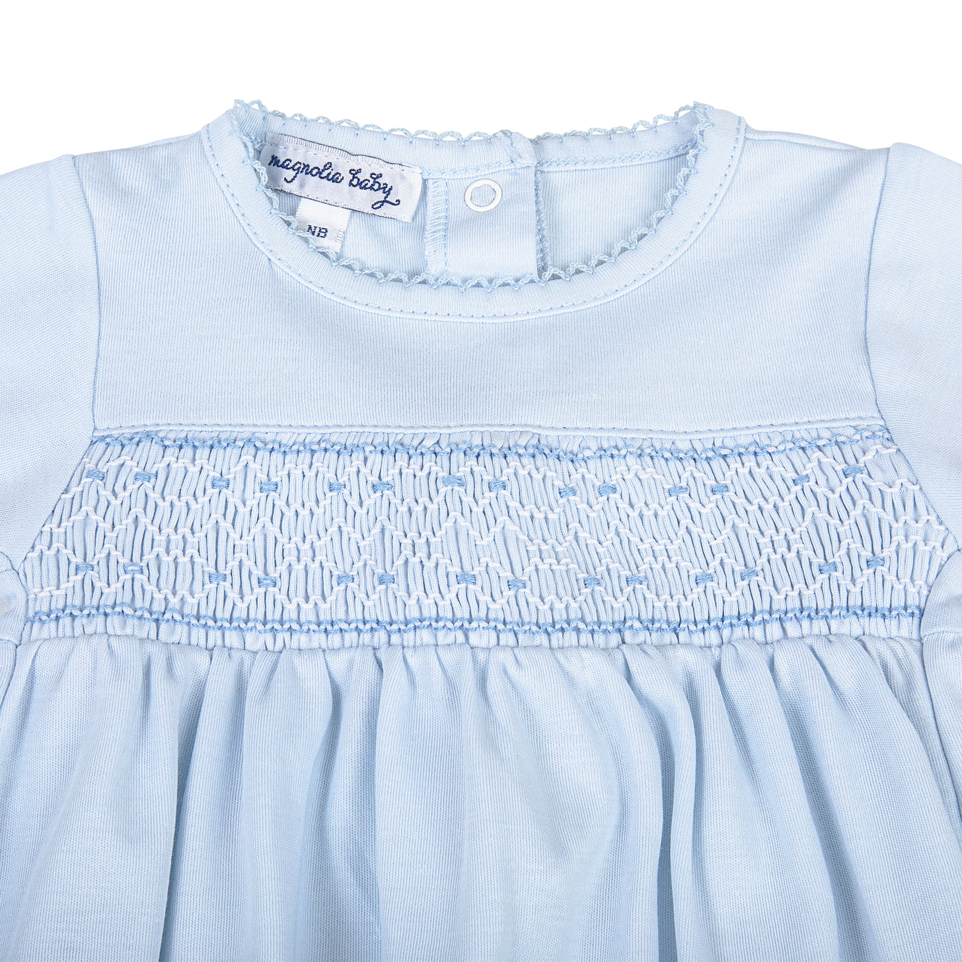 Magnolia Baby Blue Smocked Boy Gathered Gown