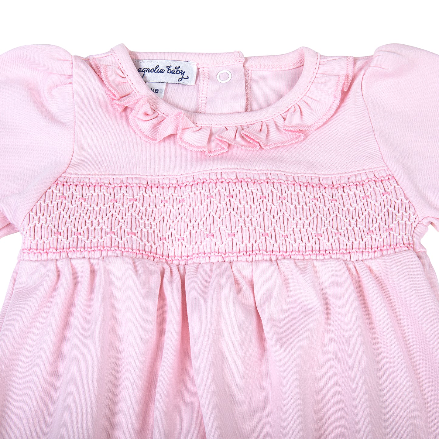 Magnolia Baby Pink Smocked Girl Gathered Gown