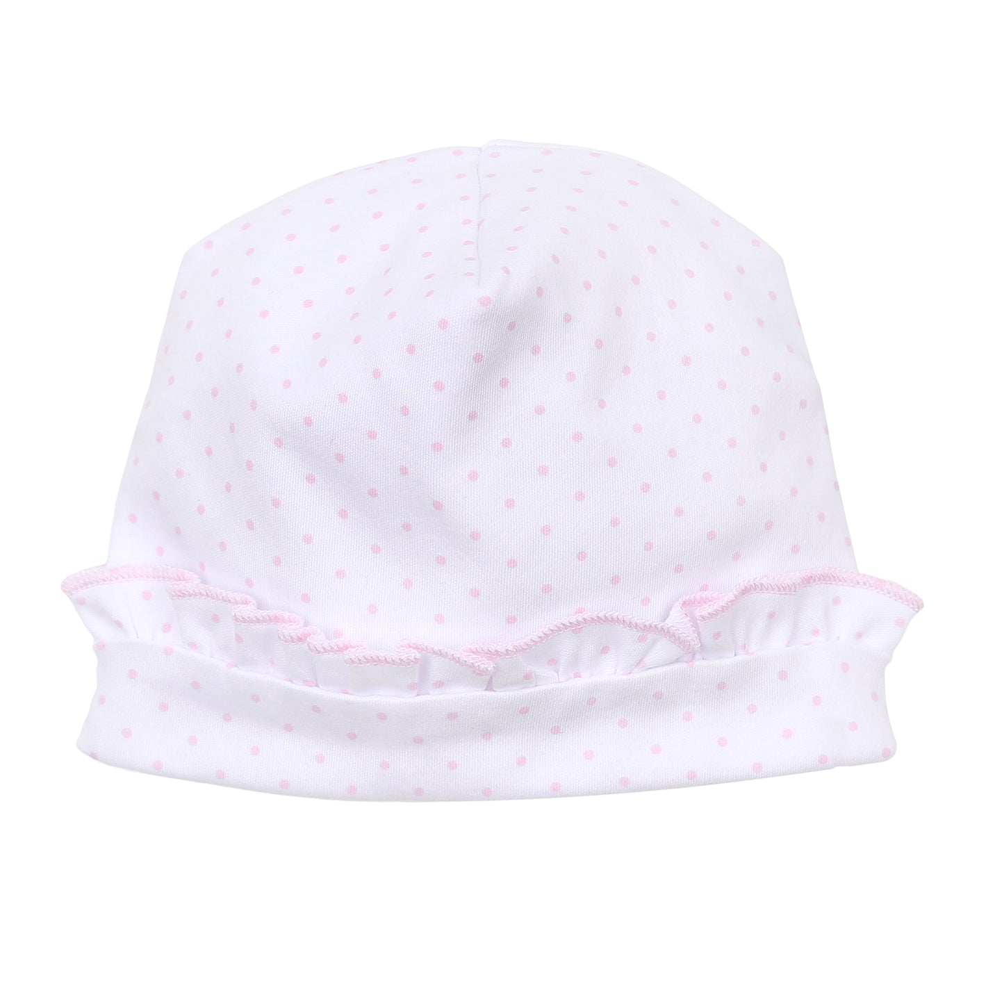 Magnolia Baby Mini Dots Pink Ruffle Hat