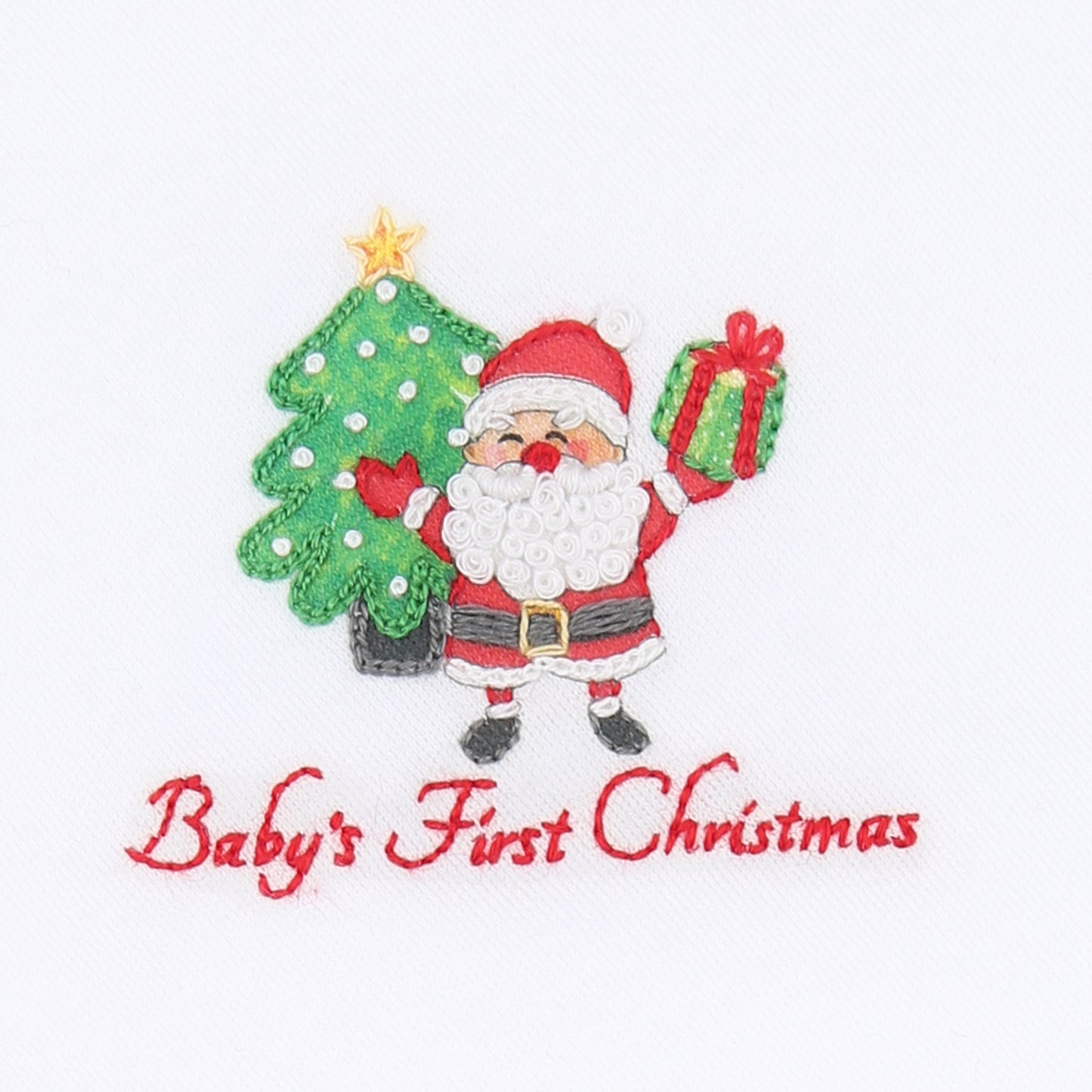 Magnolia Baby Jolly Holiday Embroidered Baby's First Christmas Footie