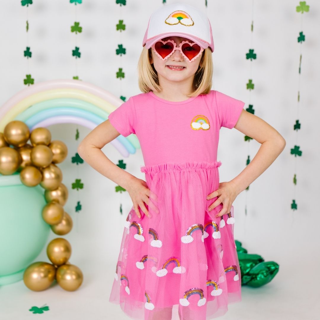 Sweet Wink Magical Rainbow Short Sleeve Tutu Dress