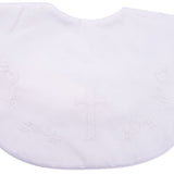 White Embroidered Cross Bib