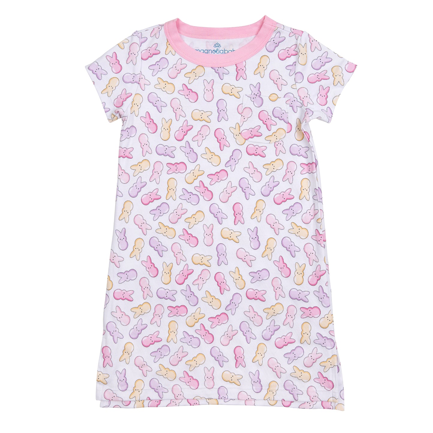 Magnolia Baby Peep-tastic! Short Sleeve Nightdress- Pink