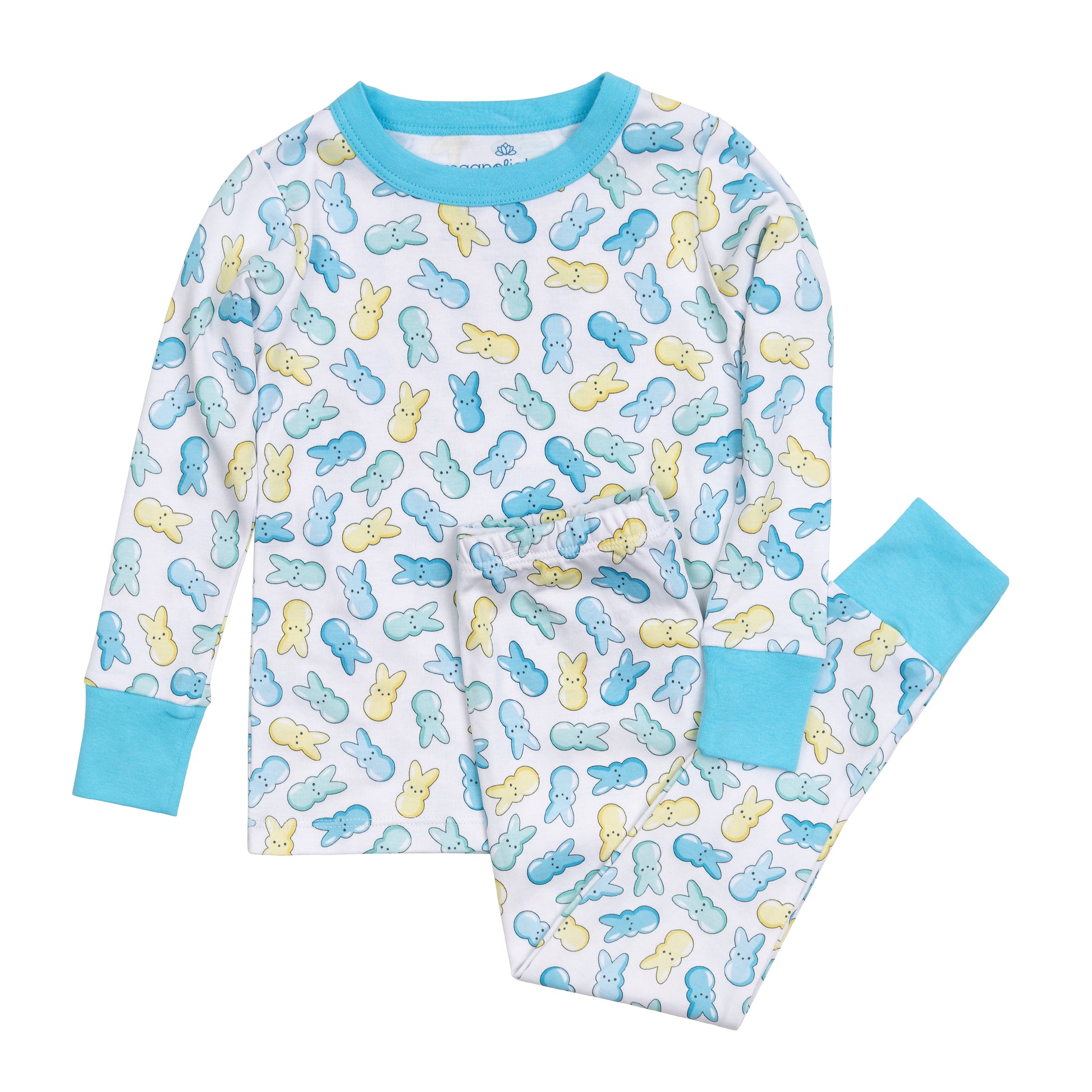 Magnolia Baby Peep-tastic! Long Pajamas- Blue