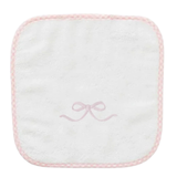 Baby Washcloth- White with Bow Icon