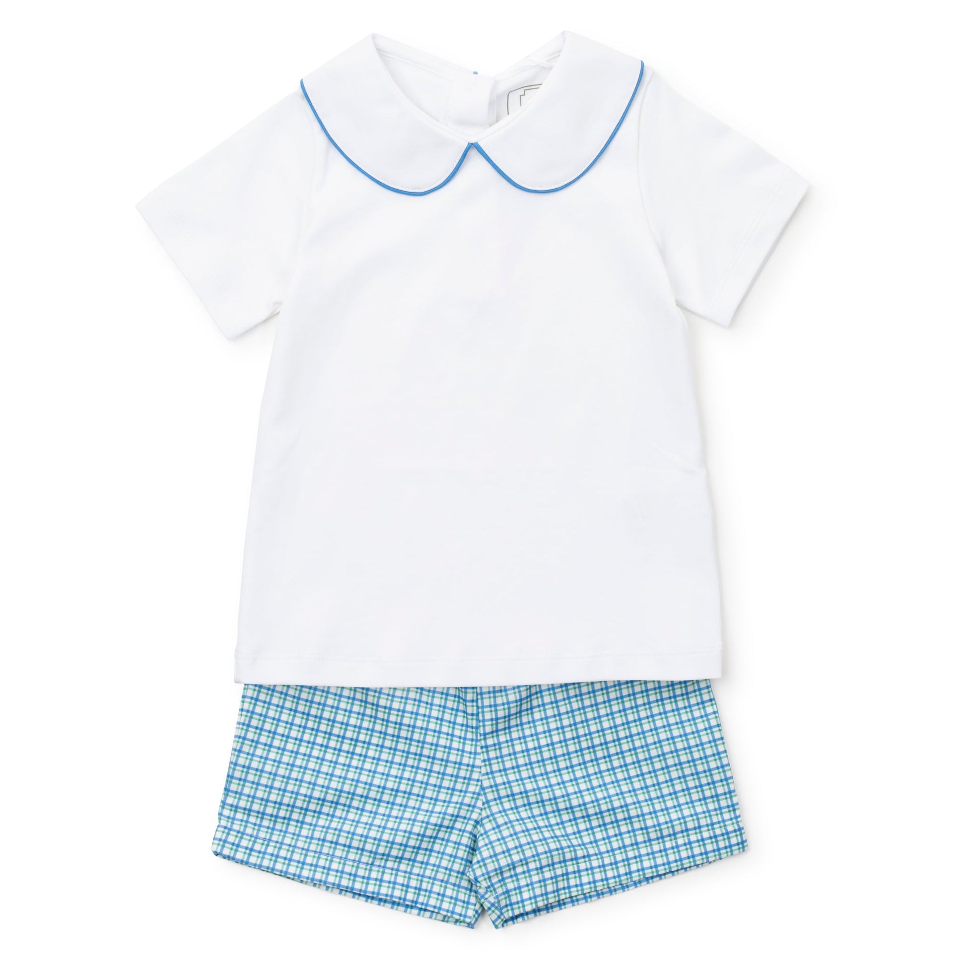 Lila and Hayes Field Boys' Woven Short Set - Hampton Plaid