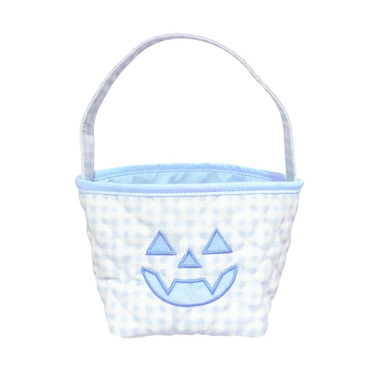 Bits and Bows Blue Petite Pumpkin Tote