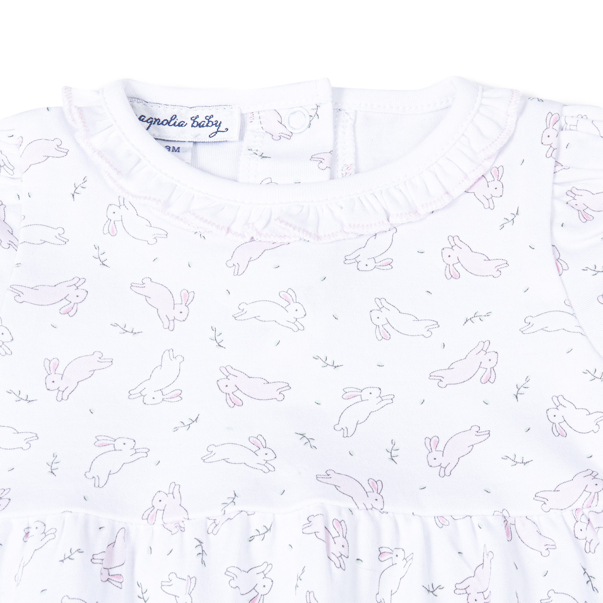 Magnolia Baby Bunny Hop Short Sleeve Bubble- Pink