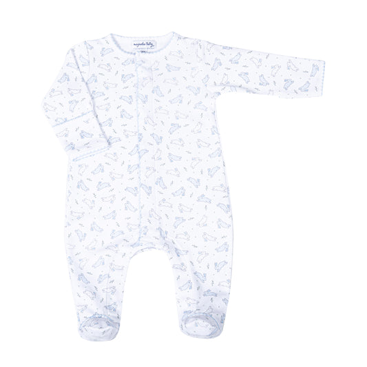 Magnolia Baby Bunny Hop Footie- Blue