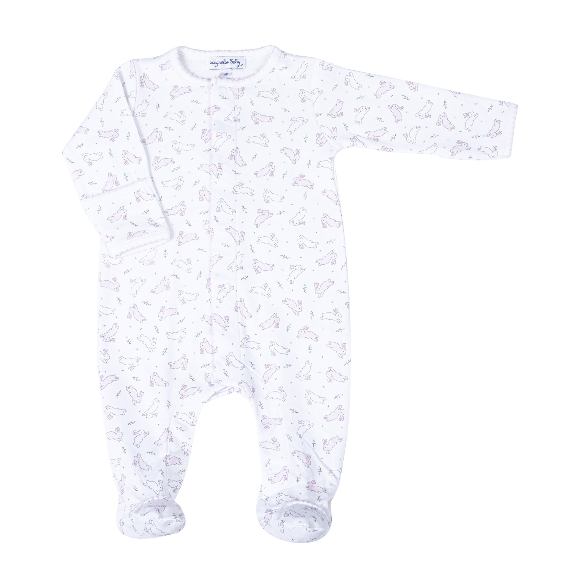 Magnolia Baby Bunny Hop Footie- Pink