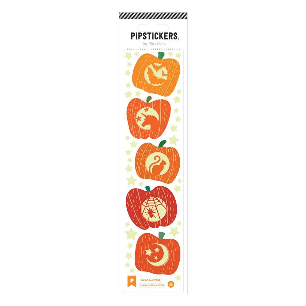 Pipsticks Glow-In-The-Dark Jack-O-Lantern Stickers