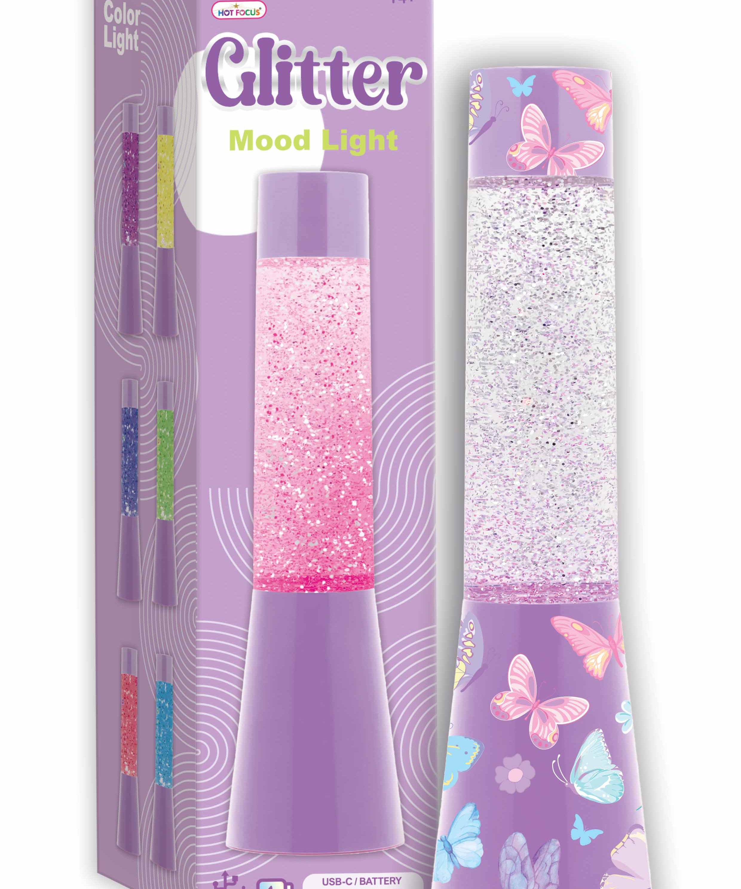 Hot Focus Glitter Mood Light- Tie Dye Butterfly