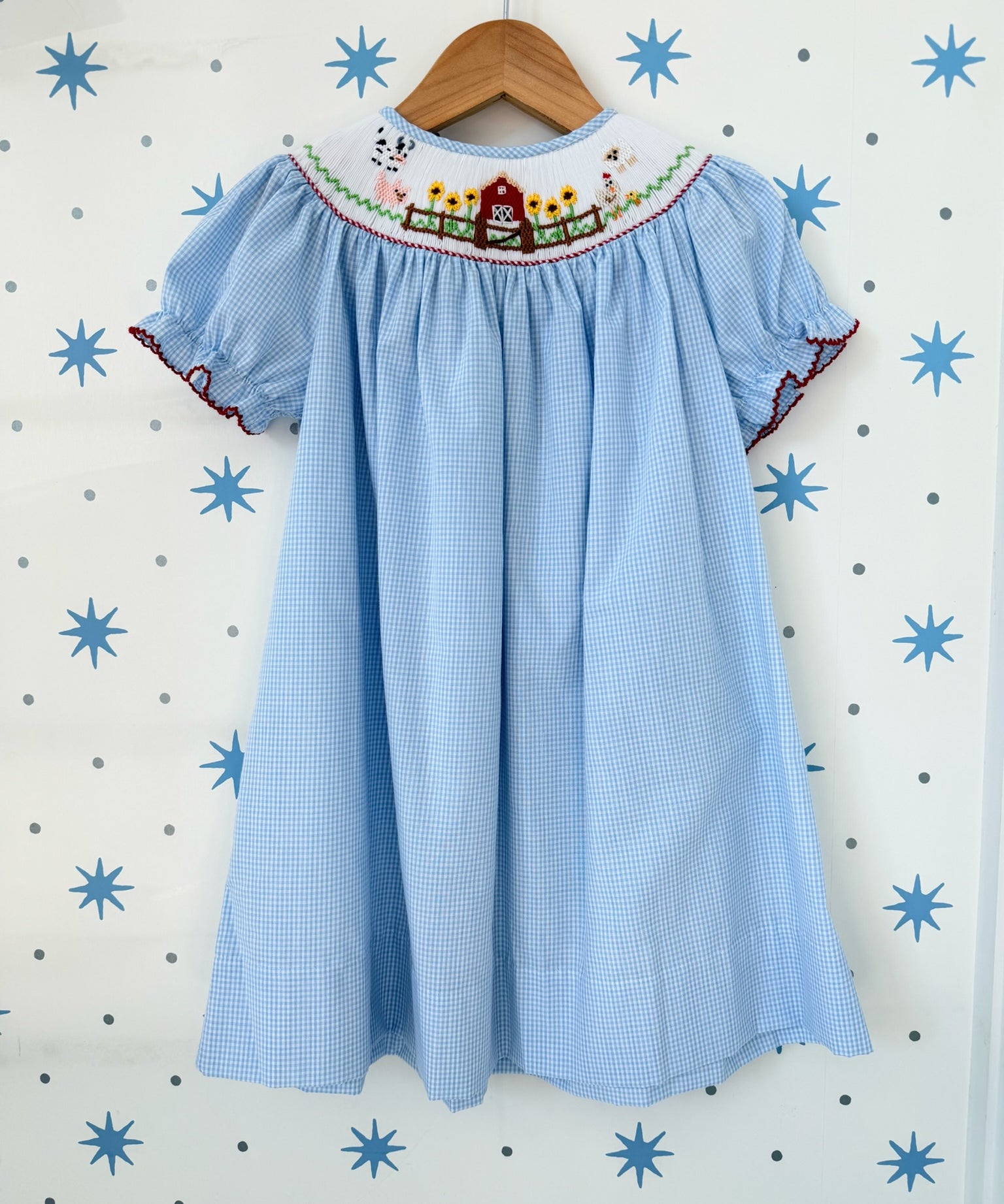 Farm Smocked Bishop Dress