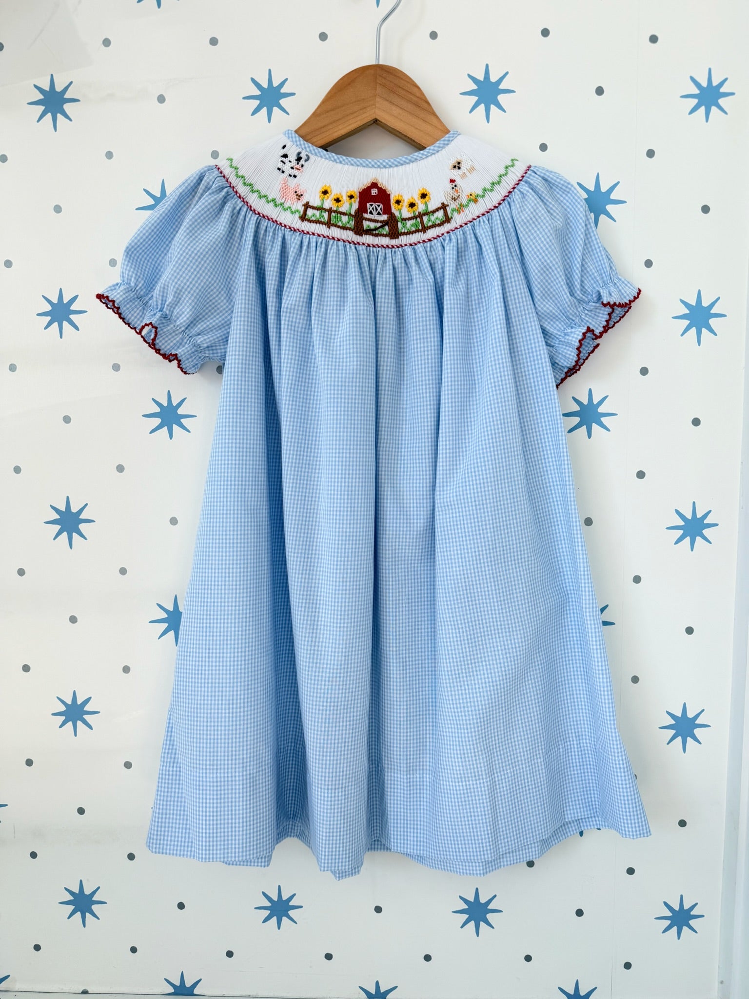 Farm Smocked Bishop Dress