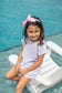 Lila and Hayes Emery Girls' Short Set - Sandcastles Pink