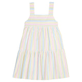 Little English Georgia Dress- Rainbow Seersucker Stripe