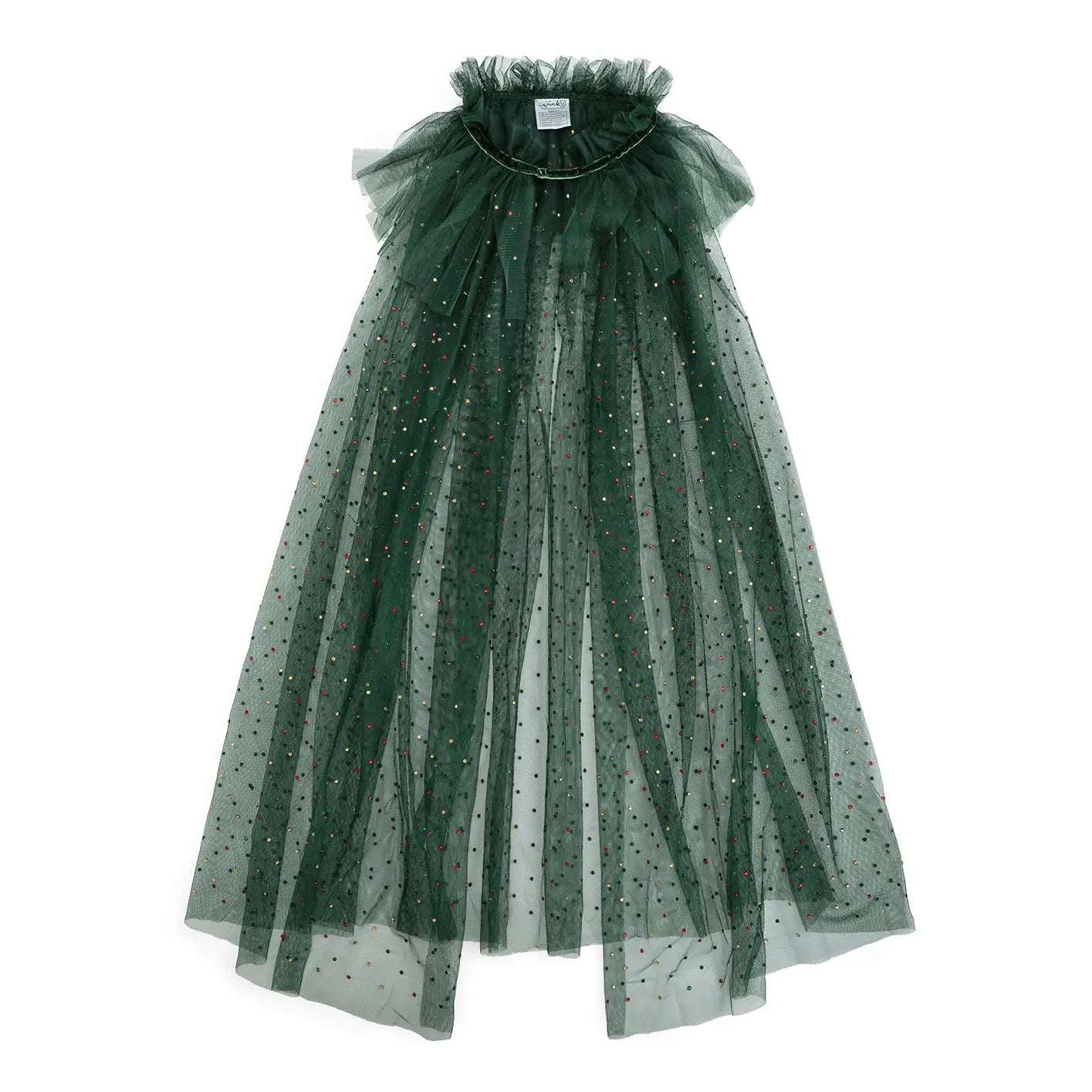 Sweet Wink Emerald Rhinestone Christmas Cape